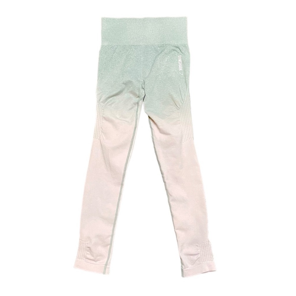 Gymshark Womens Adapt Ombre Workout Leggings Gray Light Pink size Medium